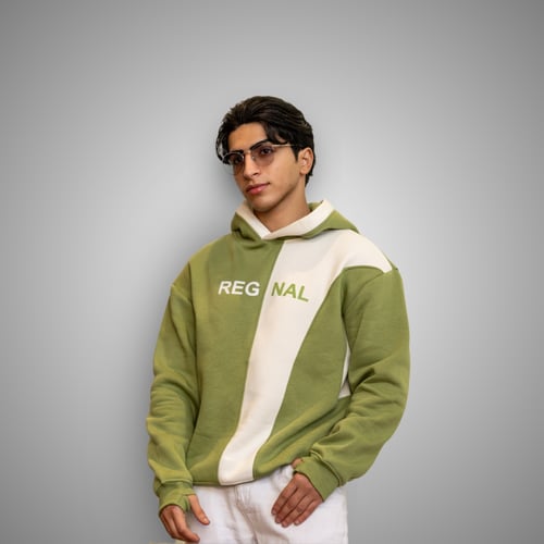 Dark Green & White Hoodie