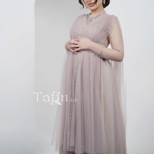 فستان الحوامل تل ناعم ومميز