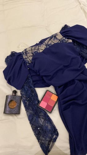 فستان سهرة كريب لونين