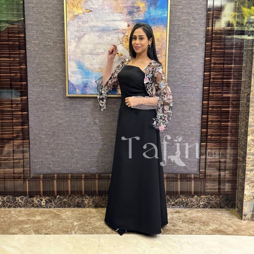 فستان هديل مشجر بدون قفاز