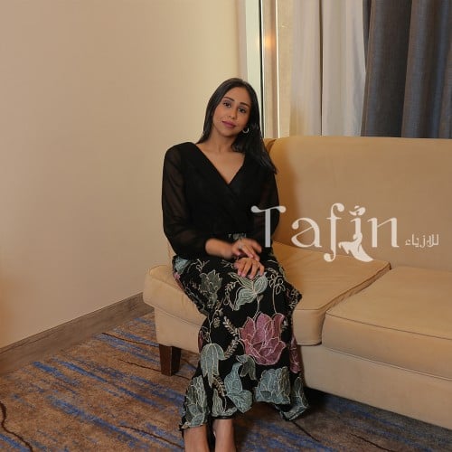 فستان هديل مشجر