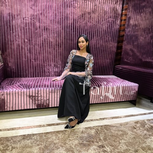 فستان هديل مشجر بدون قفاز