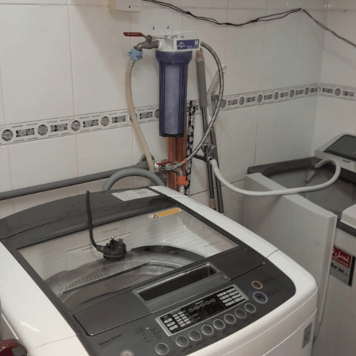 عرض فلتر غسالة مفرد مع ثلاث شمعات غيار إضافية