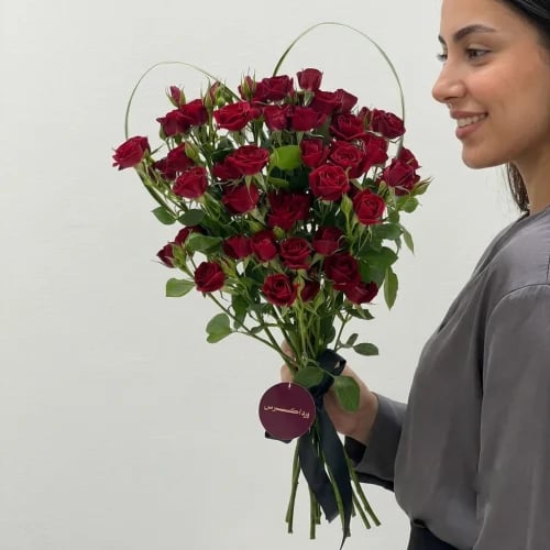 بوكيه القلب الاحمر