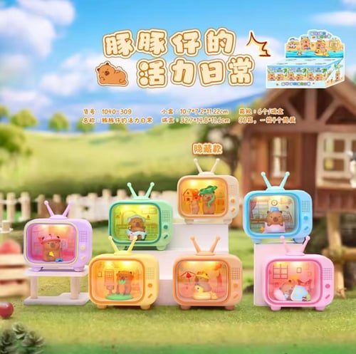 (Capybara Daily Activity Tv Box Night Lamp Series...