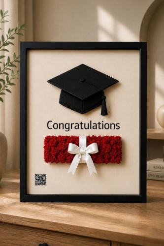 Graduation flower certificate