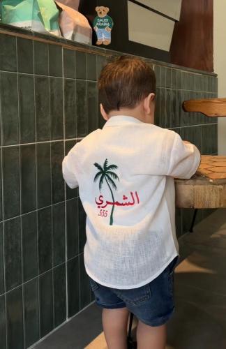 قميص كتان مع اضافه اسم