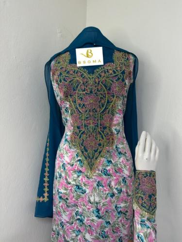 مخوار حرير اندنوسي بالطرحه تطريز وكريستال