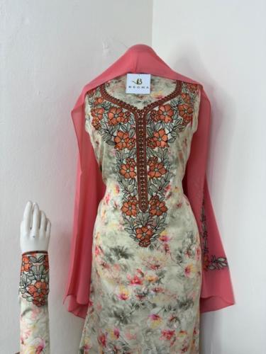 مخور حرير اندنوسي بالطرح تطريز وكريستال