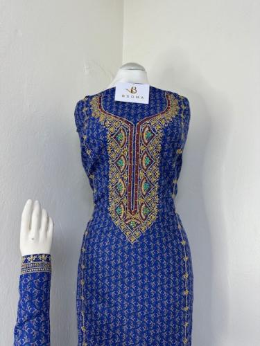 مخور كشميري قطن بارد تطريز وكريستال