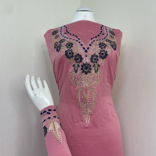 مخور حرير كريب تطريز وكريستال