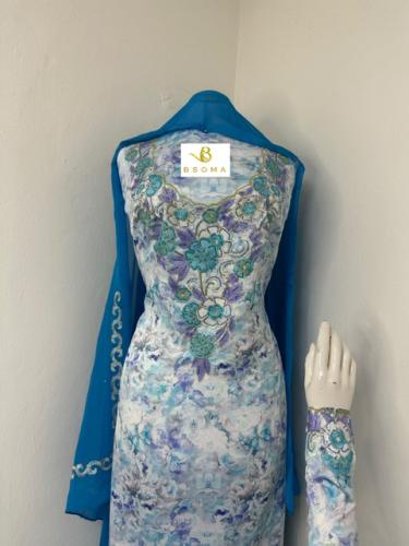 مخور حرير ديجتال بالطرحه تطريز وكريستال