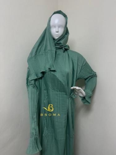 شرشف صلاة قطن نسائي مكسر-بليسيه (مرد-لف)