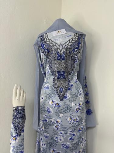 مخور اماراتي حرير اندنوسي بالطرحه تطريز وكريستال