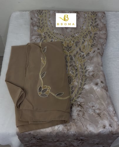 مخور حرير ديجتال بالطرحه تطريز وكريستال