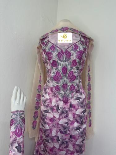 مخور حرير ديجتال بالطرحه تطريز وكريستال