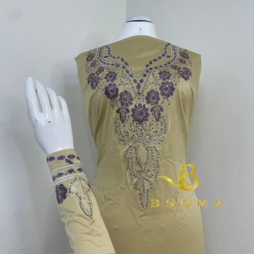 مخاور حرير كريب تطريز وكريستال