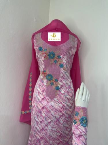 مخاوير اماراتيه حرير اندنوسي بطرحه تطريز وكريستال