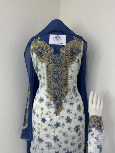 مخاوير حرير اندنوسي بالطرحه تطريز وكريستال