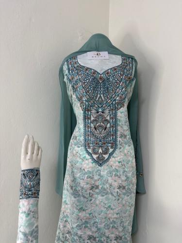 مخور حرير اندنوسي بارد بالطرحه تطريز وكريستال