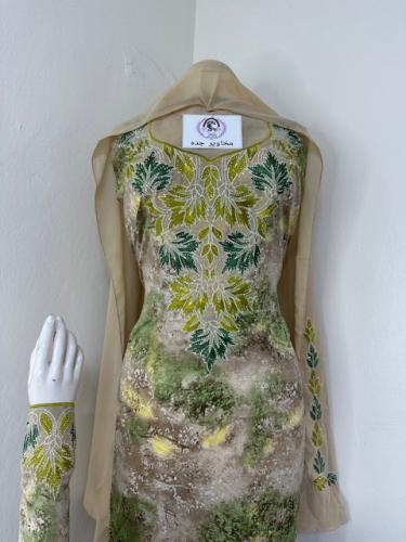 مخاوير اماراتيه حرير اندنوسي بالطرحه تطريز وكريستا...