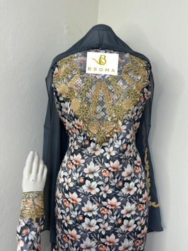 مخور حرير ديجتال بالطرحه تطريز وكريستال