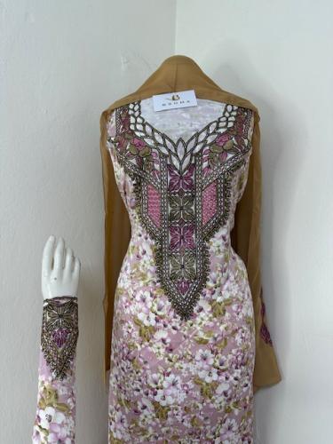 مخور اماراتي فخم حرير اندنوسي بالطرحه تطريز وكريست...