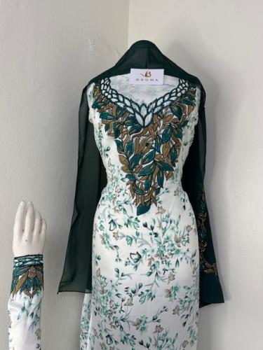 مخور حرير اندنوسي بالطرحه تطريز وكريستال