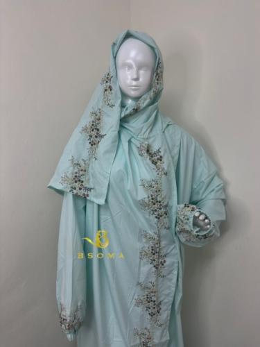 شرشف صلاة نسائي قطن مطرز (مرد-لف)