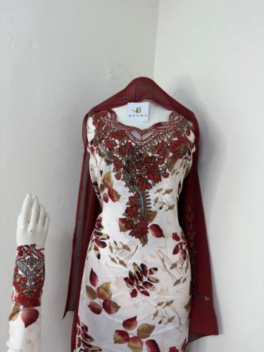 مخور اماراتي حرير مخرم بالطرحه