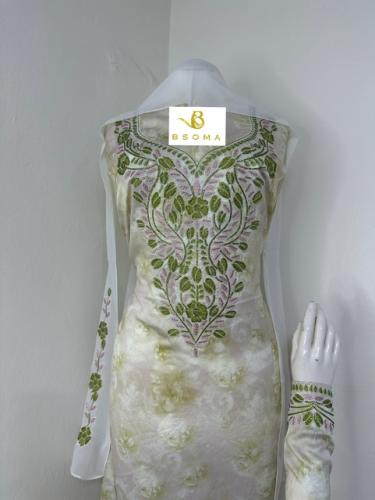 مخاوير اماراتي حرير ديجتال بالطرحه تطريز وكريستال