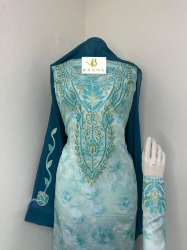 مخور حرير ديجتال بالطرحه تطريز وكريستال