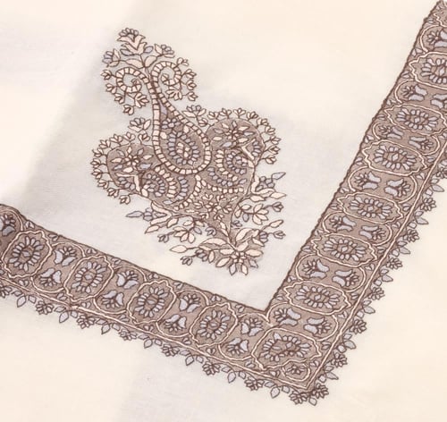 شال كشميري ١٠٠٪ - بني كريمي