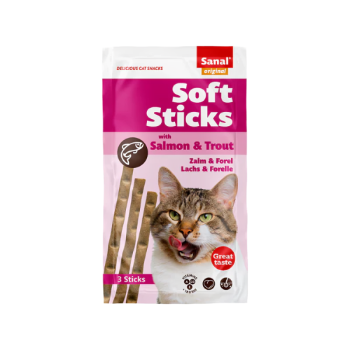 سنال أعواد سمك السلمون للقطط (3 قطع) 15 جرام
