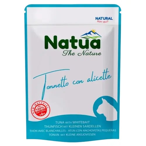 ناتوا أظرف للقطط طعام رطب التونا مع صغار السمك 70ج...