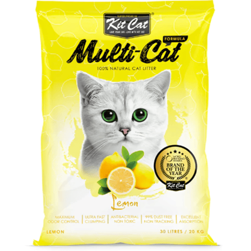 كت كات ملتي كات رمل للقطط بروائح متعددة 30 لتر