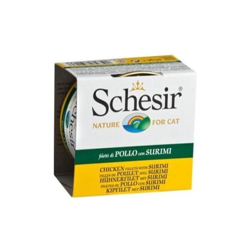 شيزر معلبات دجاج مع السوريمي طعام رطب للقطط 85 جرا...