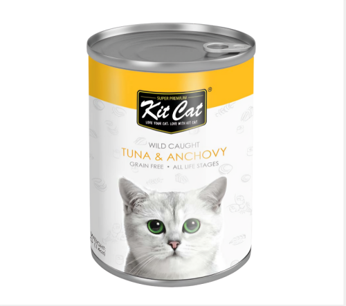 كت كات معلبات التونة و الأنشوقة طعام رطب للقطط 400...