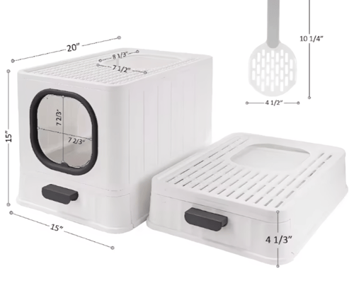 صندوق رمل مع مجرفة قابل للطي للقطط 2.5كجم