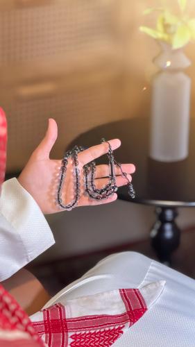 بكلايت شفاف بخيط اسود - تمليكة