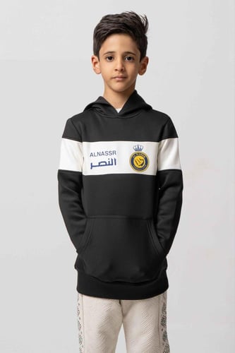 هودي أسود أطفال بهوية نادي النصر