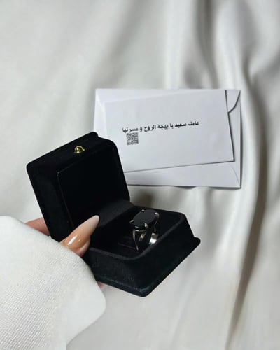 خاتم ملكي محفور فضة 925