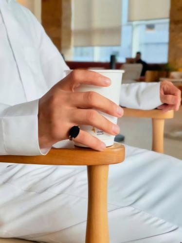 خاتم ملكي محفور فضة 925