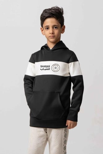 بلوفر أسود أطفال بهوية نادي الشباب
