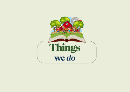 مطوية things we do أشياء أقوم بفعلها إنجليزي
