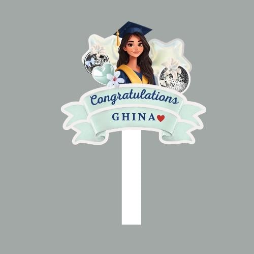 مسكة تخرج مخصصة بالاسم-تصميم تيفاني