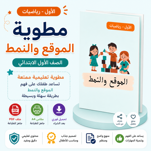 مطوية الموقع والنمط - رياضيات أول ف1