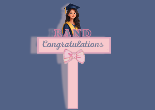 مسكة تخرج مخصصة بالاسم -تصميم كيوت