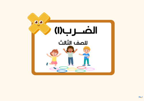 مطوية الضرب الصف الثالث رقم ١