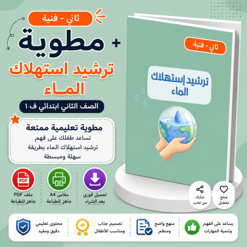 مطوية ترشيد استهلاك الماء